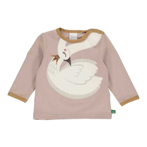 Bluză cu imprimeu lebădă pentru bebeluși