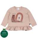 Bluză peplum cu imprimeu melc pentru bebeluși