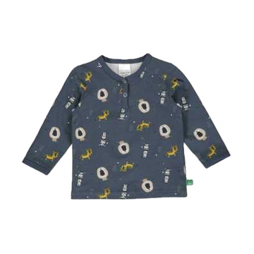 Bluză bleumarin cu imprimeu animale sălbatice pentru bebeluși