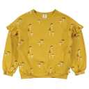 Bluză Chanterelle muștar cu imprimeu ciuperci