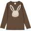 Bluză maro cu imprimeu iepure pentru copii