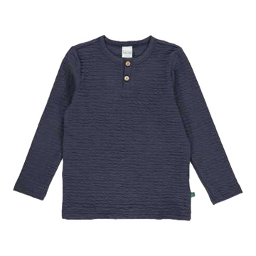 Bluză Jacquard bleumarin din bumbac organic, pentru copii