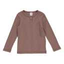 Bluză maro waffle rib pentru copii