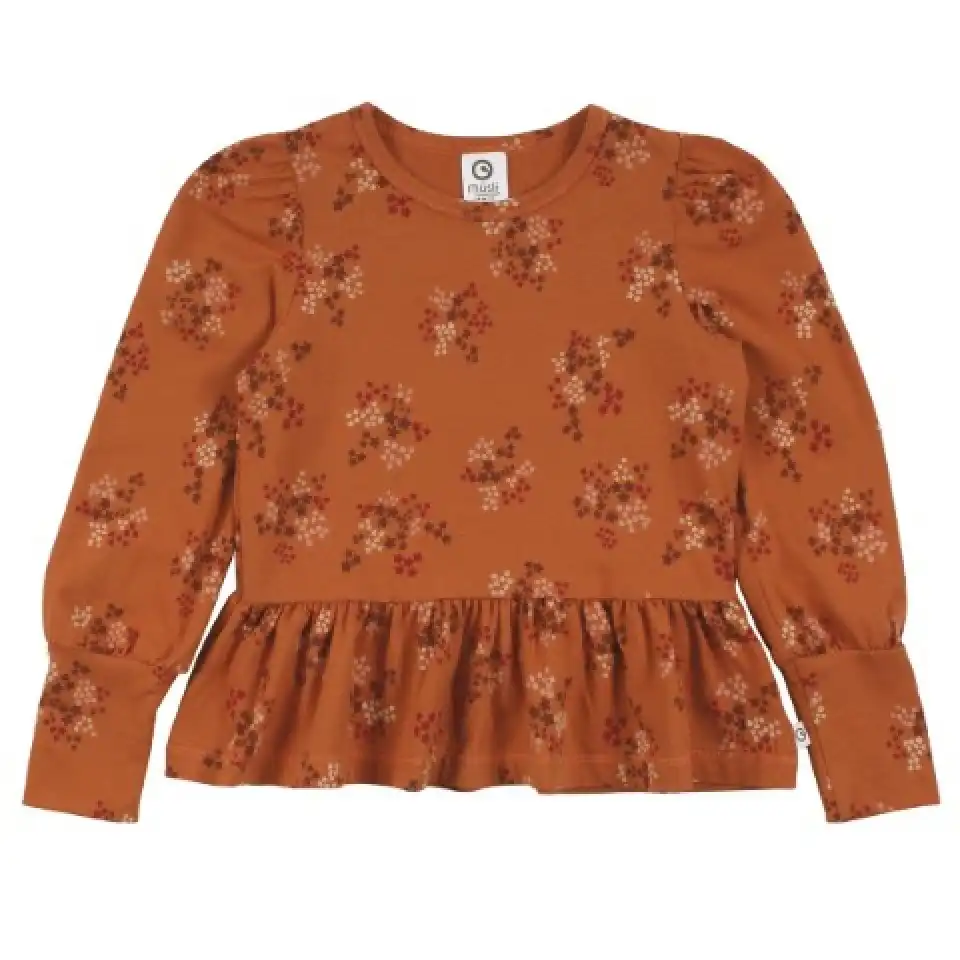 Bluză portocalie Flora pentru copii
