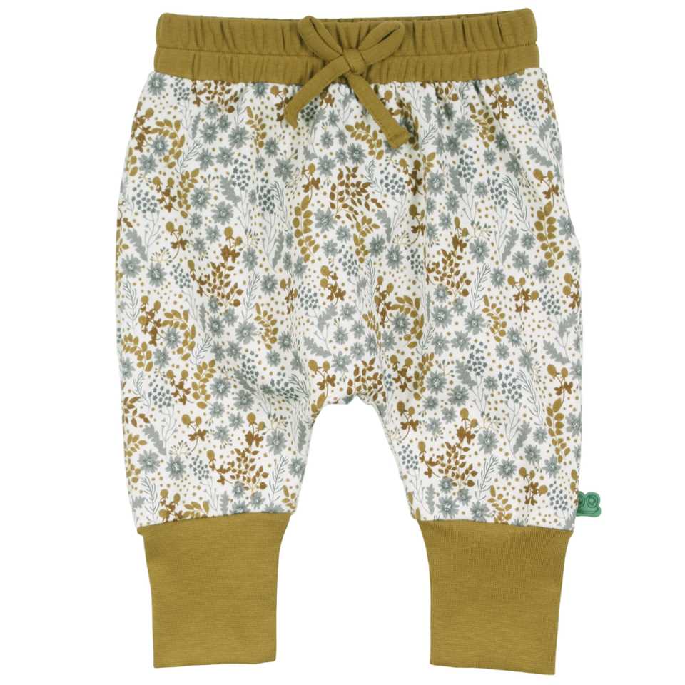 Pantaloni cu imprimeu vegetal pentru bebeluși și copii