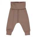 Pantaloni Cozy Me maro (zahăr brun) din bumbac organic