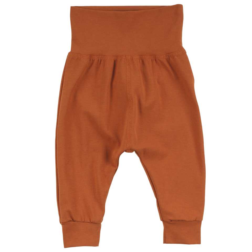 Pantaloni Cozy Me portocalii din bumbac organic