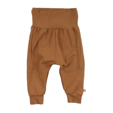 Pantaloni maro (nut) cu croială lejeră