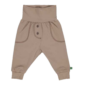 Pantaloni confortabili, bej, cu nasturi