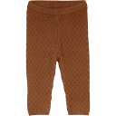 Pantaloni maro din bumbac tricotat pentru bebeluși