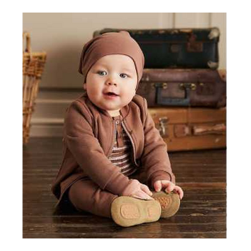 Pantaloni maro, confortabili cu buzunare aparente, pentru bebeluși