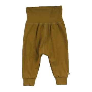 Pantaloni Cozy Me verzi (pesto) din bumbac organic