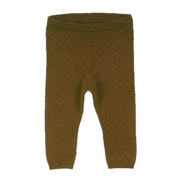 Pantaloni pesto din bumbac tricotat pentru bebeluși