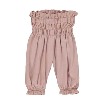 Pantaloni roz cu talie înaltă pentru bebeluși