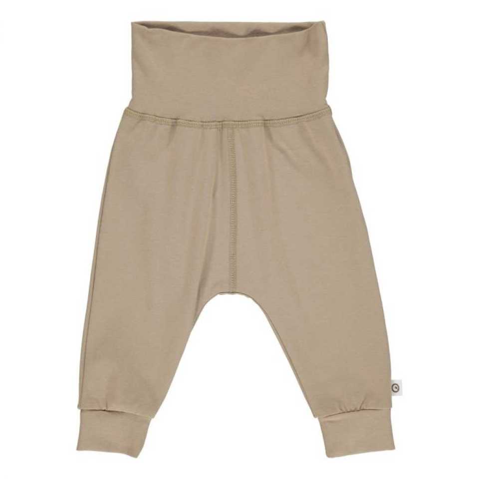 Pantaloni Cozy Me bej (seed) din bumbac organic