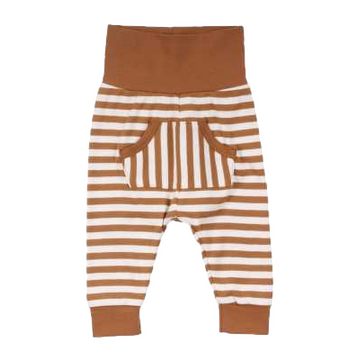 Pantaloni moi cu dungi și buzunar pentru bebe