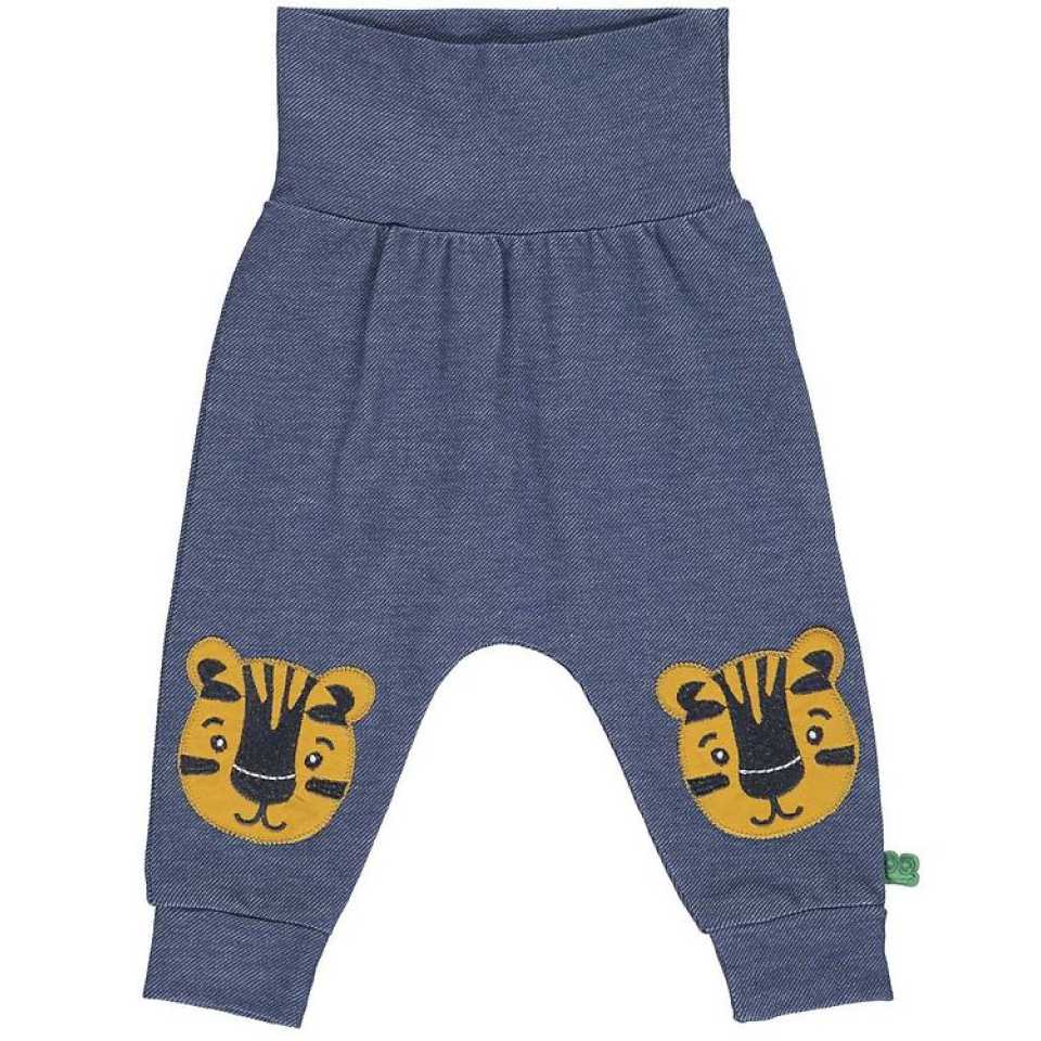 Pantaloni denim cu imprimeu animale pentru bebeluși