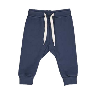 Pantaloni de trening bleumarin pentru copii, din bumbac organic