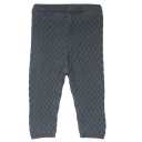 Pantaloni gri albastru din bumbac tricotat pentru bebeluși