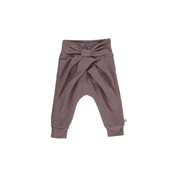 Pantaloni mov strugure, confortabili, cu fundă din bumbac organic