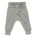 Pantaloni verzi, confortabili, cu fundă din bumbac organic