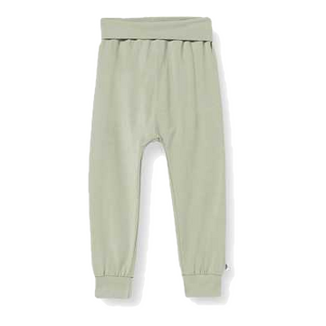 Pantaloni Cozy Me verzi (green sugar) din bumbac organic