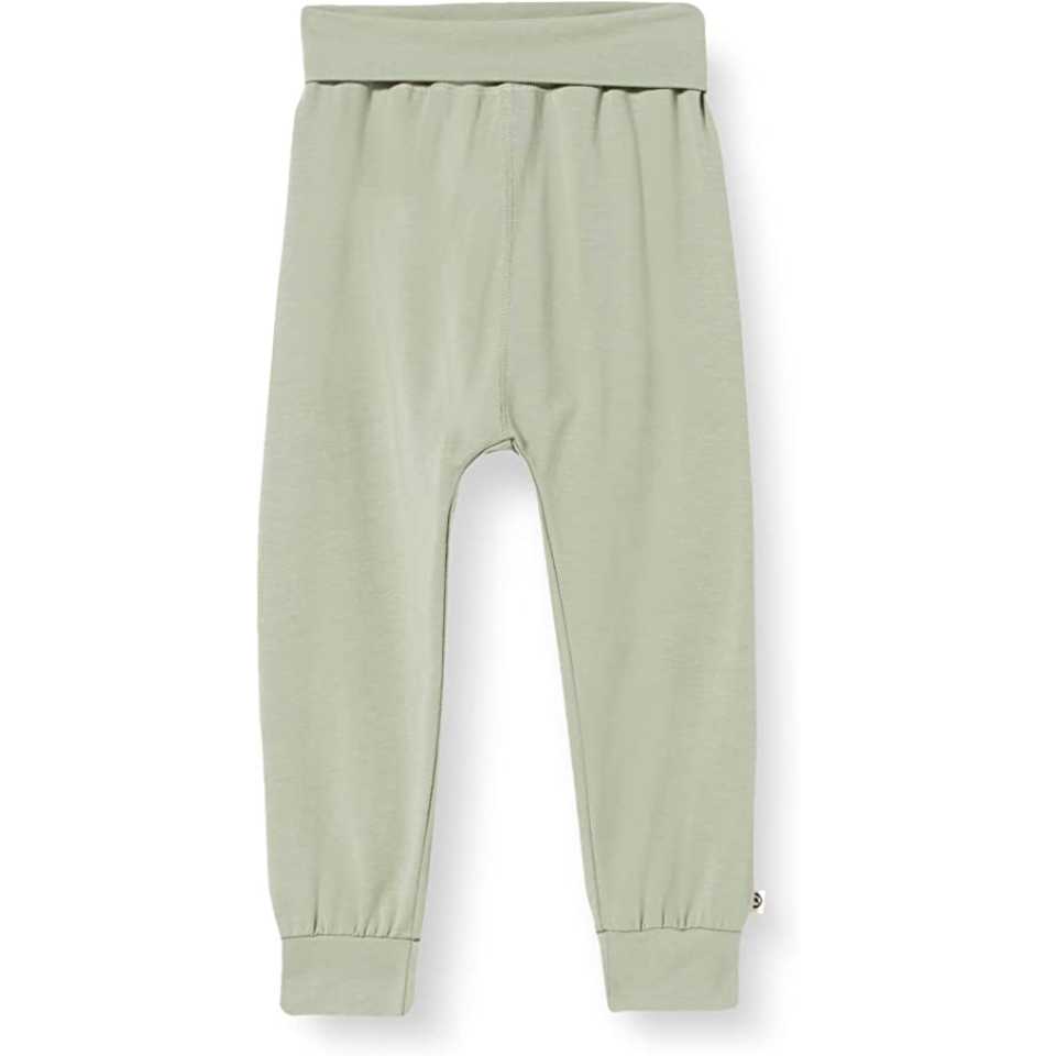 Pantaloni Cozy Me verzi (green sugar) din bumbac organic