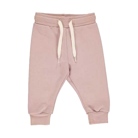 Pantaloni de trening roz pal pentru bebeluși, din bumbac organic