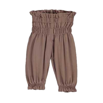 Pantaloni maro cu talie înaltă pentru bebeluși