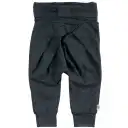 Pantaloni gri închis, confortabili, cu fundă din bumbac organic