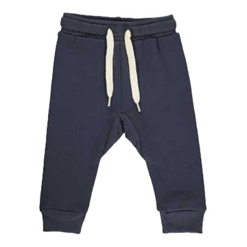 Pantaloni de trening albastru închis pentru copii, din bumbac organic
