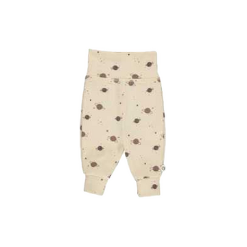 Pantaloni Mini crem cu imprimeu planete, pentru bebeluși