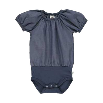 Body Chambray cu mânecă scurtă