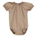 Body din poplin bej pentru bebeluși