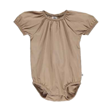 Body din poplin bej pentru bebeluși
