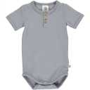 Body gri Cozy Me cu mânecă scurtă pentru bebeluși