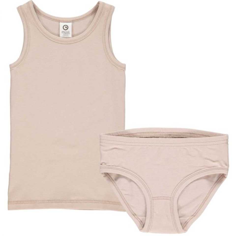 Set roz format din maieu și chilot pentru fete