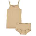 Set bej format din maieu și chilot hipster pentru fete