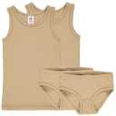 Set bej format din două maieuri și doi chiloți pentru fete