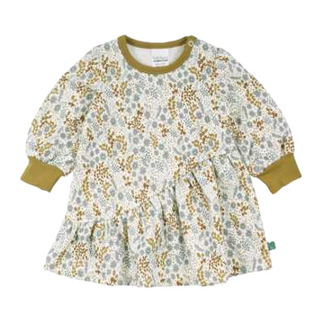 Rochie Botany cu mânecă lungă din bumbac pentru bebeluși și fetițe