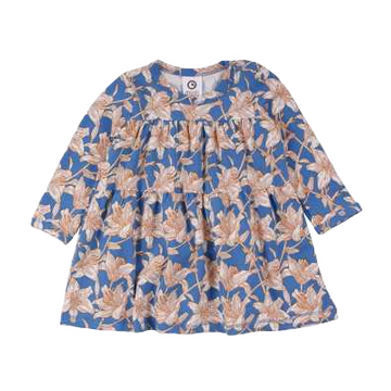 Rochie Lily cu mânecă lungă din bumbac pentru bebeluși și fetițe