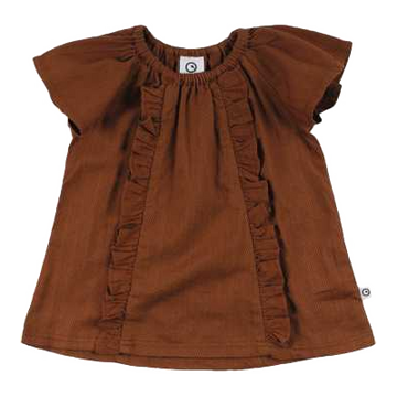 Rochie din bumbac țesut, răcoros cu mânecă scurtă, pentru bebeluși și fetițe