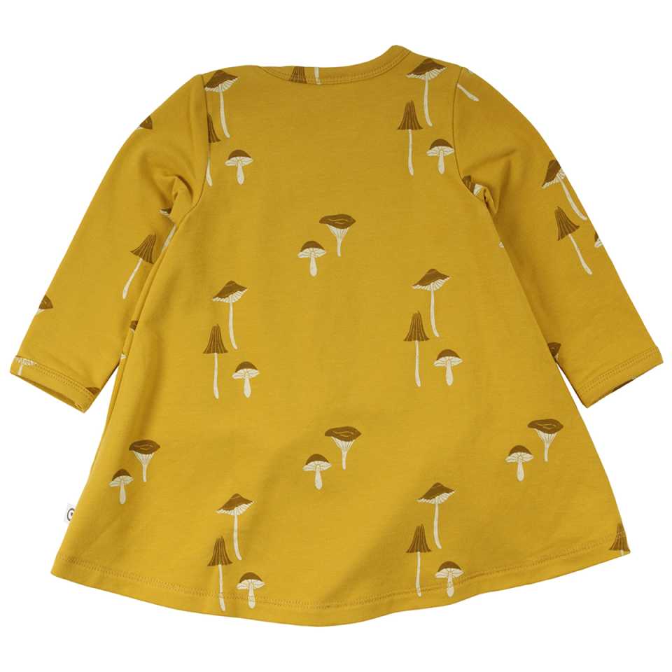 Rochie Chanterelle cu mânecă lungă din bumbac pentru bebeluși și fetițe