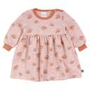 Rochie cu mânecă lungă și imprimeu arici din bumbac pentru bebeluși și fetițe