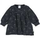 Rochie bleumarin cu imprimeu steluțe pentru bebeluși și fetițe