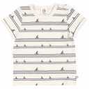 Tricou crem cu imprimeu bărci pentru bebeluși