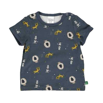 Tricou bleumarin cu imprimeu animale pentru bebeluși