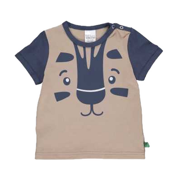 Tricou crem cu imprimeu animal pentru bebeluși