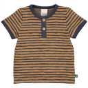 Tricou moale bleumarin cu dungi maro