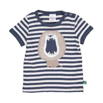 Tricou cu dungi și imprimeu animal pentru bebeluși